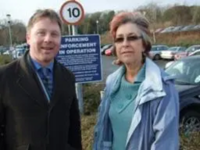 Nick with hospital campaigner and Lib Dem colleague, Margaret Williams