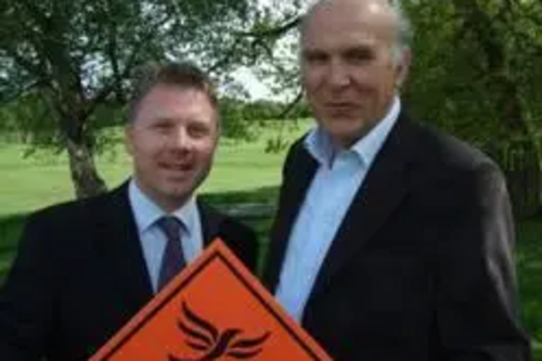 Nick Perry with Vince Cable