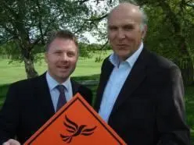 Nick Perry with Vince Cable