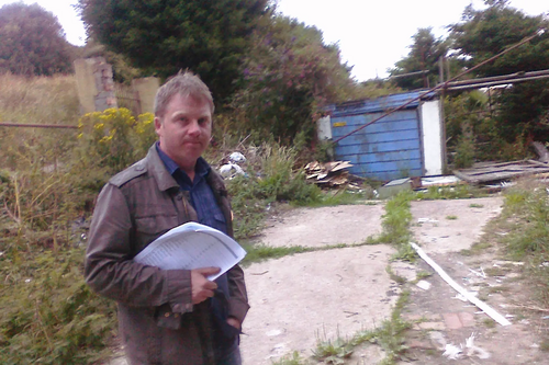 Flytipped land on approach to Hastings Castle